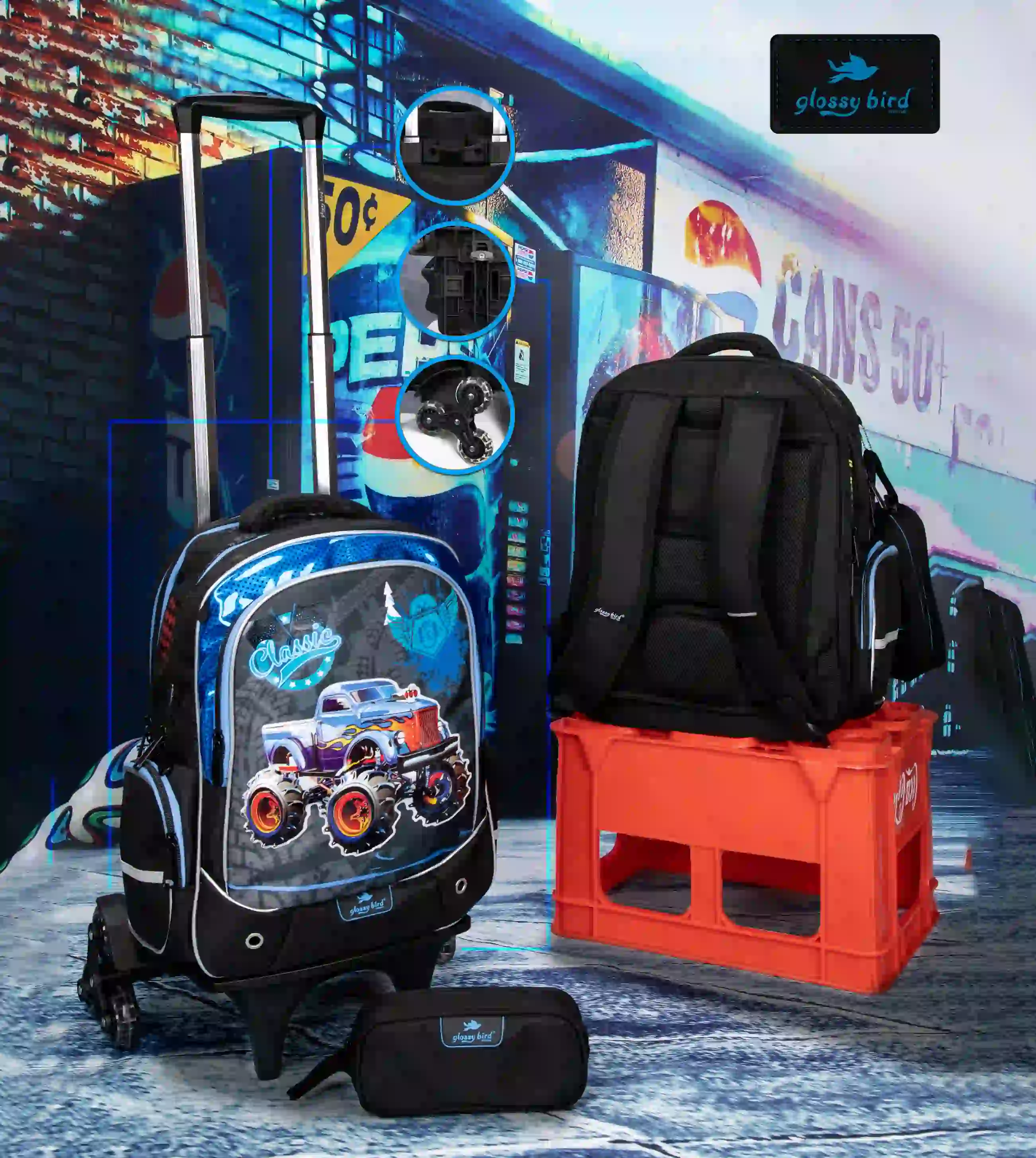 حقيبة مدرسية جر GB2679T